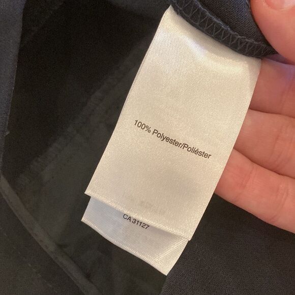 DKNY Navy Sailor nautical Button flat front High Rise Wide Leg Pant Size 10 - Picture 10 of 12